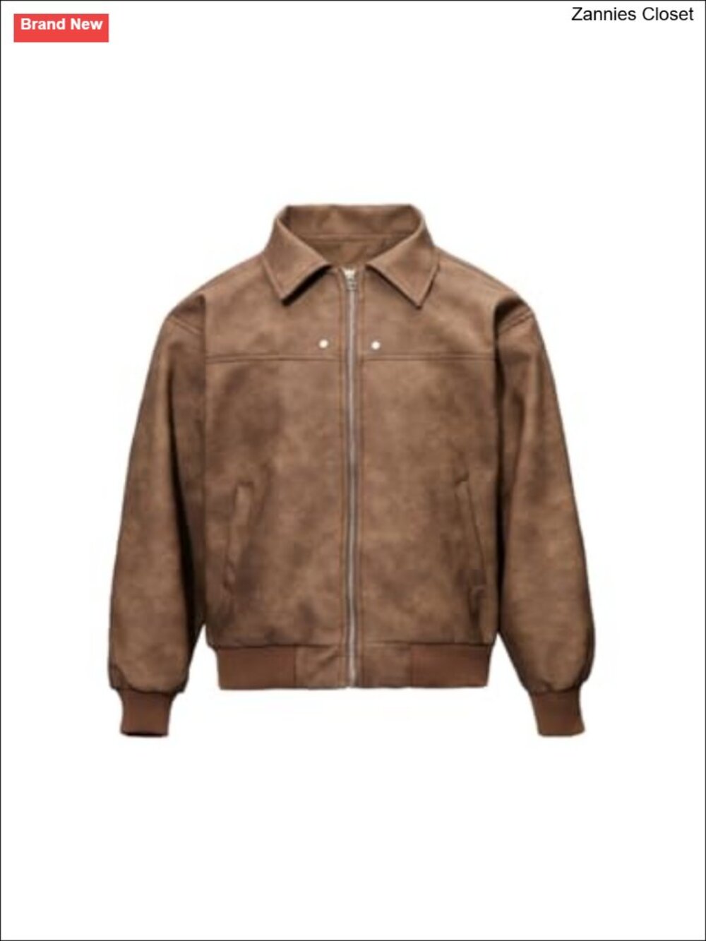 Faux Leather Boxy Cropped Moto Bomber Jacket Zip Up 90s Streetwear